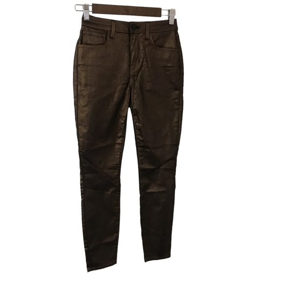 *New* L’AGENCE metallic brown stretch leggings